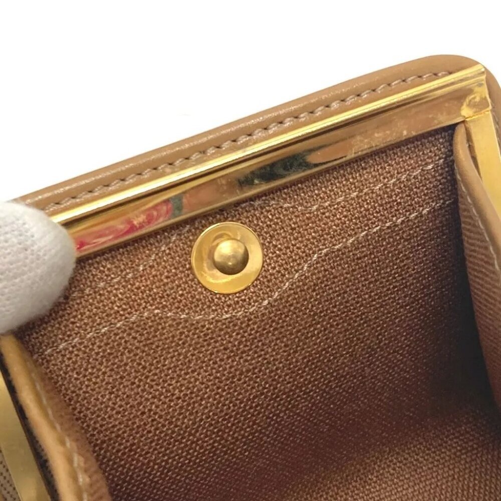 Dior Kisslock coin purse case coin purse Leather Brown/GoldHardware - Picture 11 of 15